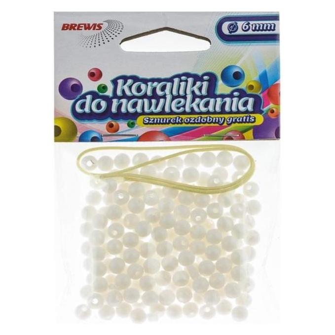 Brewis Weisse Perlen + Schnur 6mm 16g (47593424)