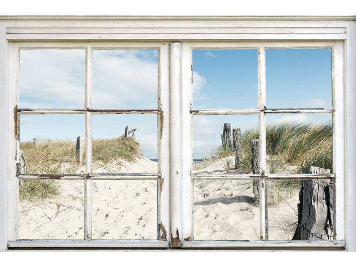 Leinwandbild QUEENCE Norderney , beige (farbe bild(er): beige), B:60cm H:90cm, Canvas, Holzrahmen, Bilder, Leinwandbild, Premium-Leinwandstoff