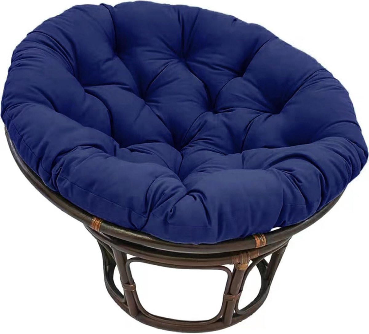 Rond Stoelkussen Blauw - Comfortabel en Duurzaam Polyester Zitkussen - 100 x 100 cm