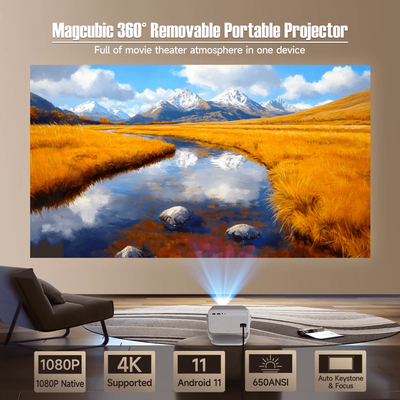 Magcubic 4K Projector Portable Native 1080P Home Theater With Auto Focus Magcubic 4K Projector Portable Native 1080P Home Theater With Auto Focus