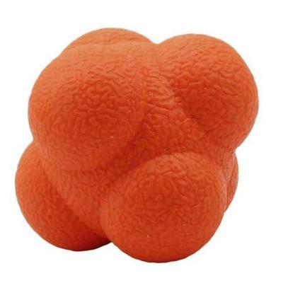 Speed Agility Reaction Ball, Hexagonal Fitness Ball, Reflex Skills Training, Unpredictable Ball, Outdoor Fun Toys orange