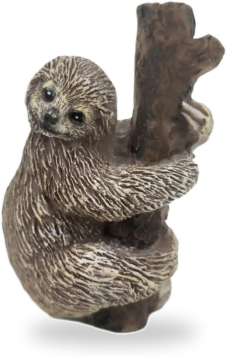 Decoratief beeldje luiaard - Meerkleurig - Hoogte: 5 cm