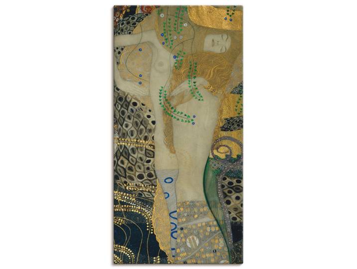 Leinwandbild ARTLAND Wasserschlangen I , beige (farbe bild(er): naturfarben), B:30cm H:60cm, Bilder, Leinwandbild, als Leinwandbild in verschied. Grössen