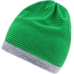 Structured Beanie "MB7127" - fern-green/grey-heather