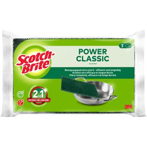 3M Spülschwamm Scotch Brite Power Classic, Scheuervlies, 3 Stück