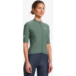 Velo Full-zip Cycling Jersey Damen Balsam Green, Größe:4XL - Damen > Oberteile > Sportshirts - Grün