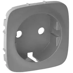 Legrand 755207 Steckdosen-Abdeckung für das Schalterprogramm VALENA ALLURE, Farbe: Aluminium