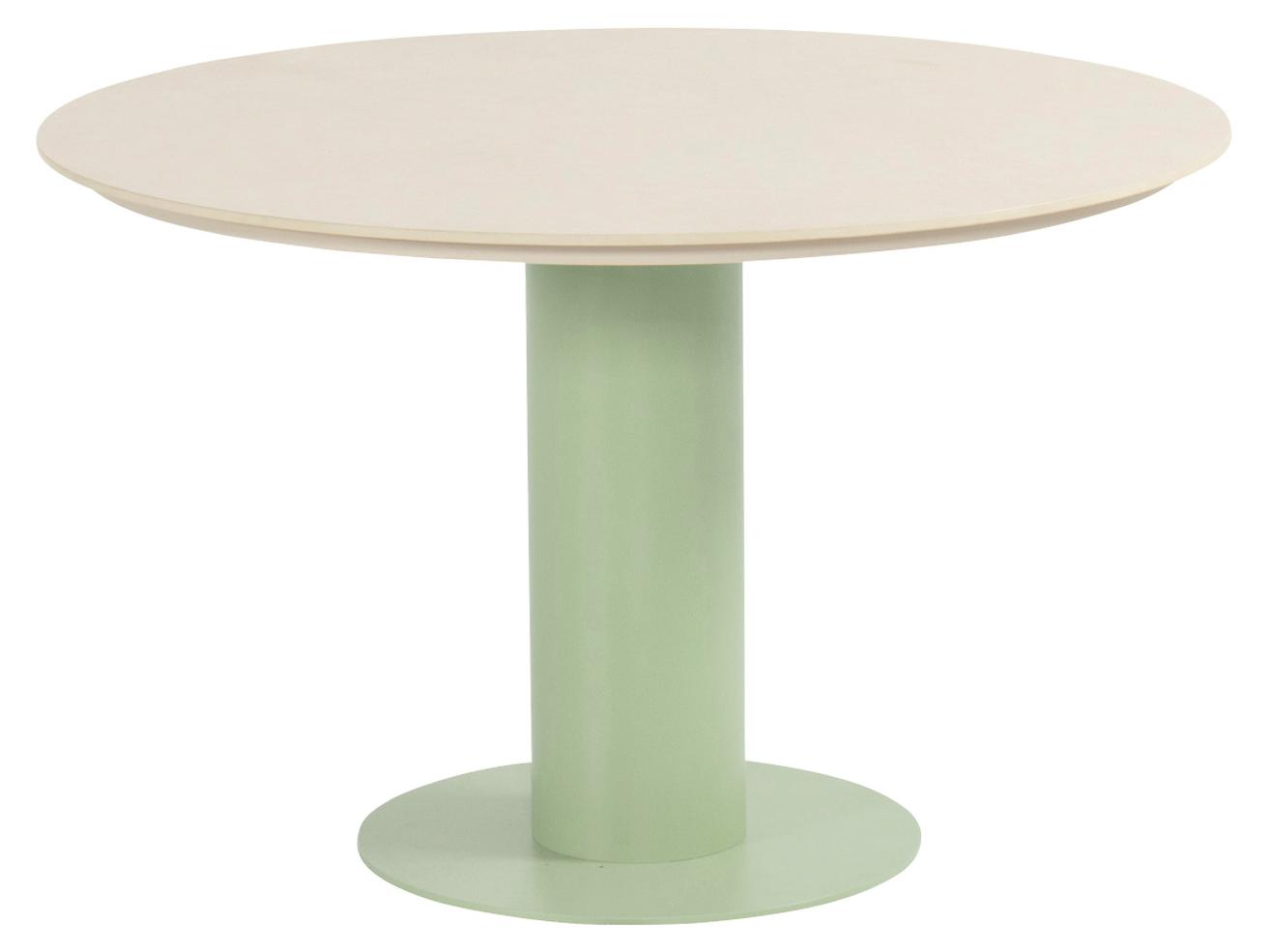 Runder Gartentisch Girona | ø120cm | Soft Green & Beige | Aluminium und Keramik | Hartman