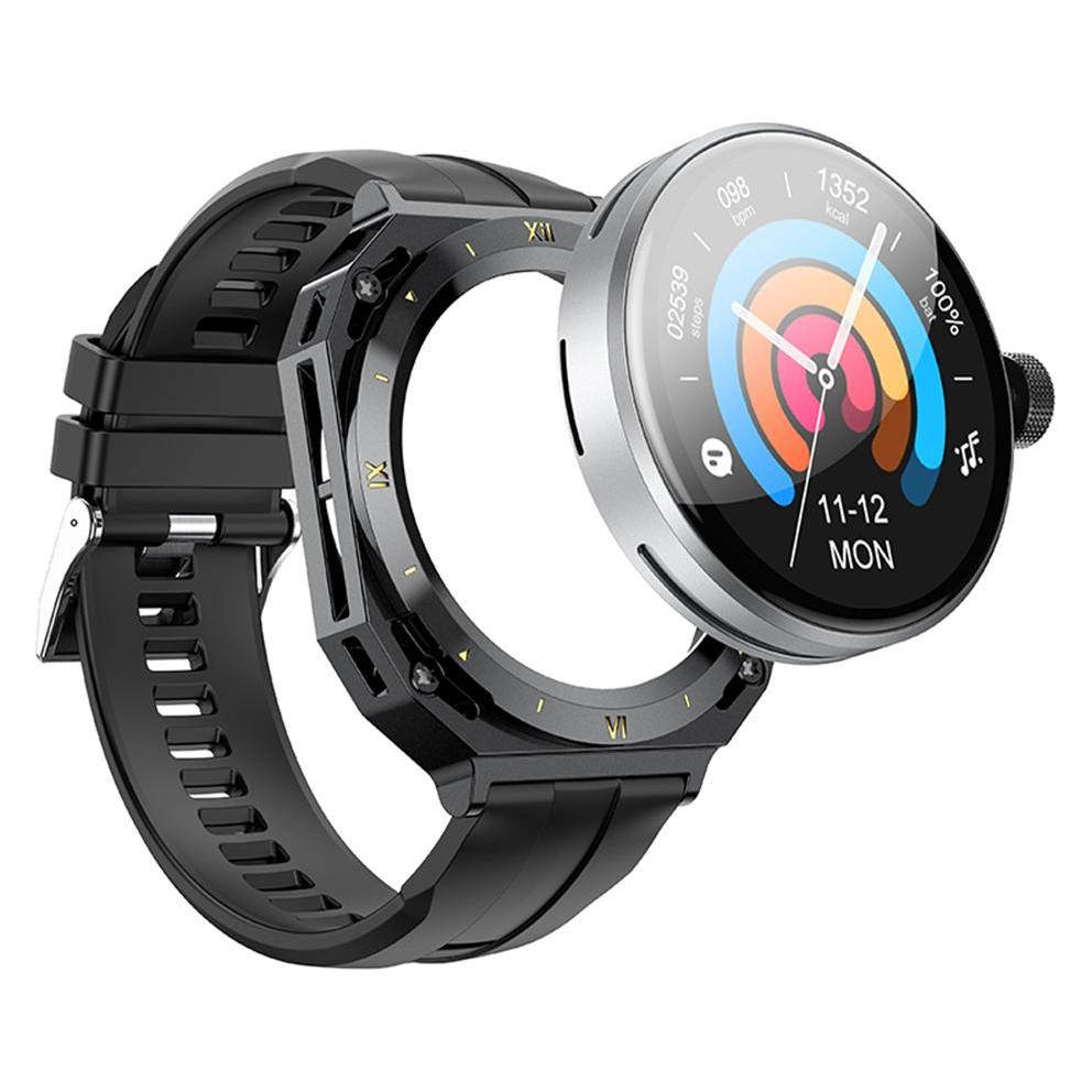 Hoco Y14 Smart Sportuhr Viedpulkstenis ar zvana funkciju (14 mm, ohne SIM) (Y14 Black)