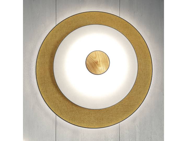 Cymbal Applique Murale S Bronze - Forestier Cymbal S - Salon / séjour - Design - Tissu / textile - Rond