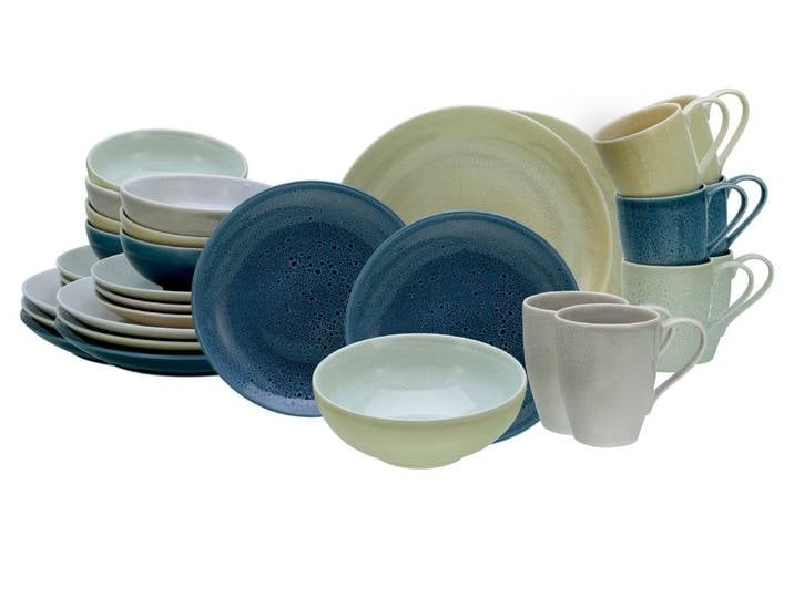 creaTable Kombiservice 32-tlg REACTIVE NORDIC, multicolour, Steinzeug