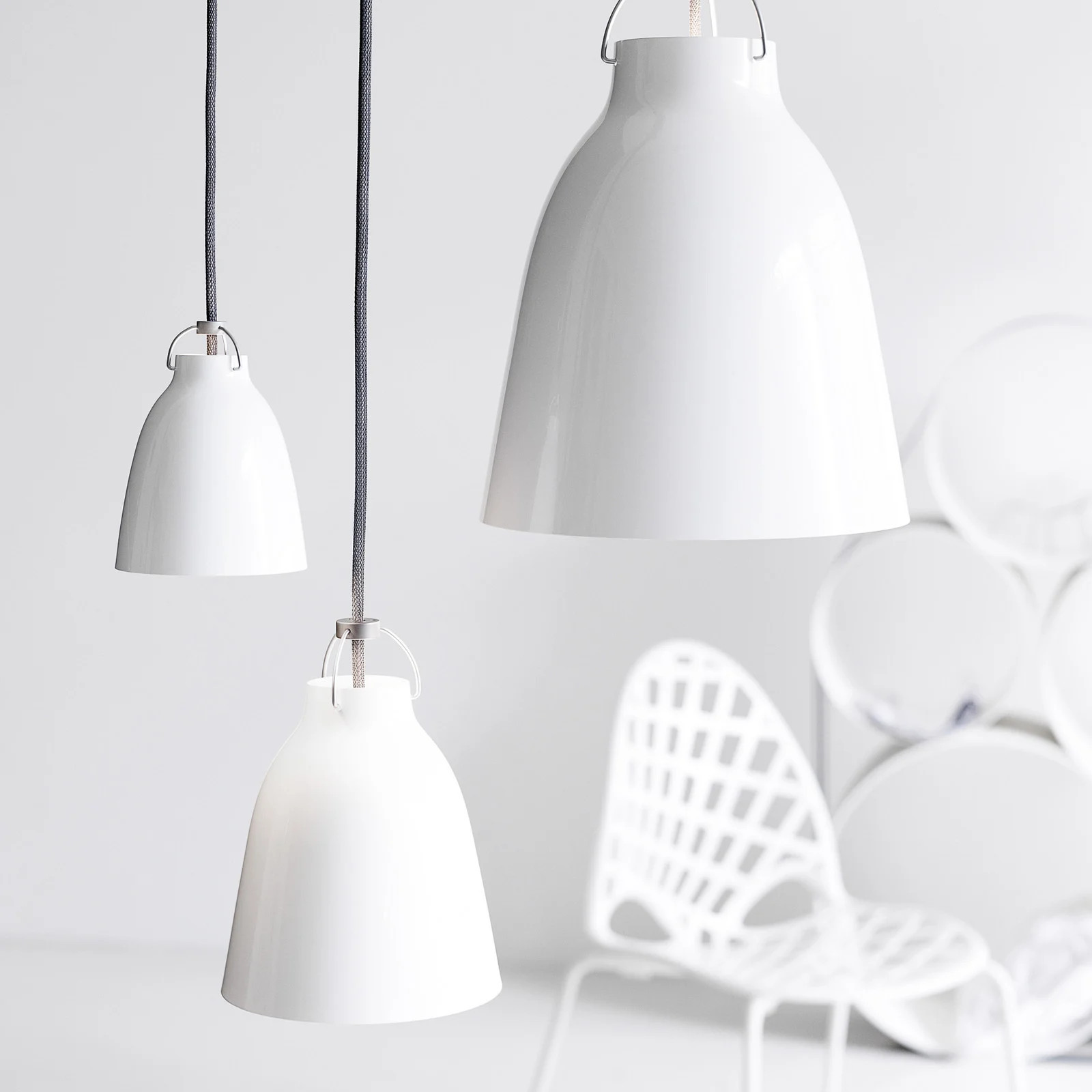 Fritz Hansen Caravaggio P1 Hanglamp Wit - Metaal