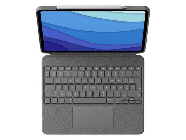 Logitech Combo Touch for iPad Pro 12.9-inch (5th generation), AZERTY, Français, Trackpad, Mini, 1,8 cm, 1 mm 920-010210
