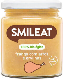 Smileat Boião Frango Arroz e Ervilhas Bio +6M 230 gr