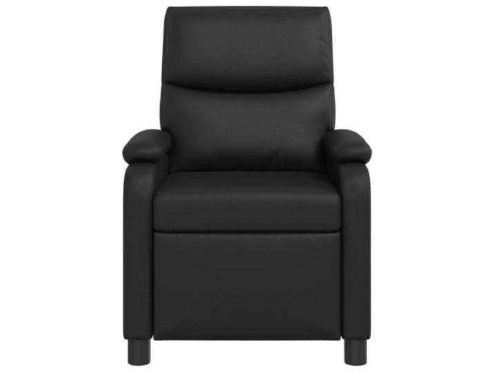 Sessel Recliner Schwarz Kunstleder mit verstellbarer Rückenlehne 115-160 Grad Verstellbar, Metall-Holzrahmen, Schaumstoff und Faser, leicht zu reinigen, moderner Stil
