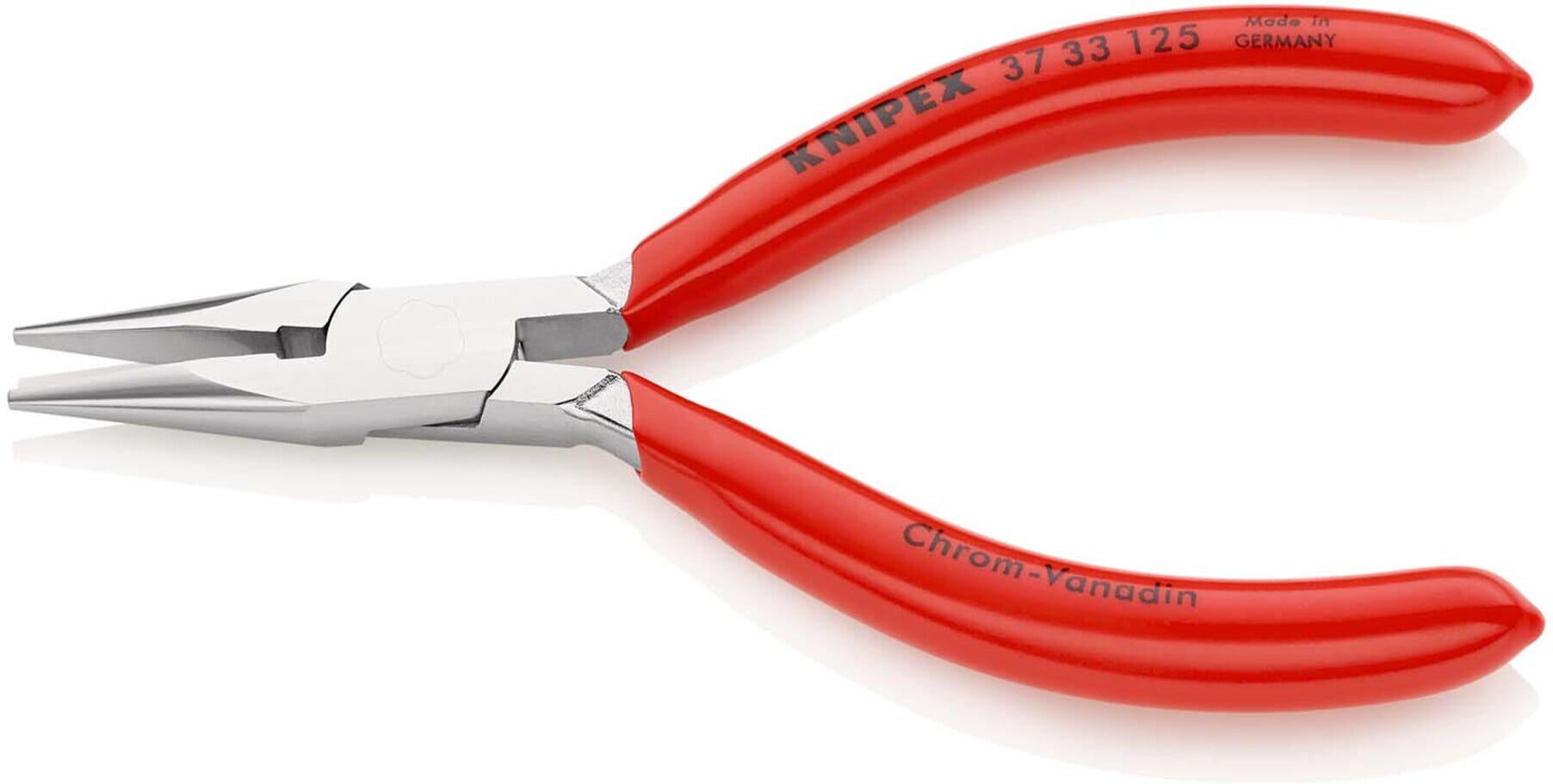 KNIPEX 37 33 125 Greifzange für Feinmechanik mit Kunststoff überzogen verchromt 125 mm)