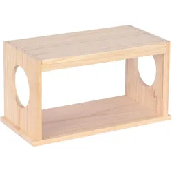 Duvoplus Heuraufe aus Holz/Metall, 14x18x37cm, Kleintierstalleinrichtung
