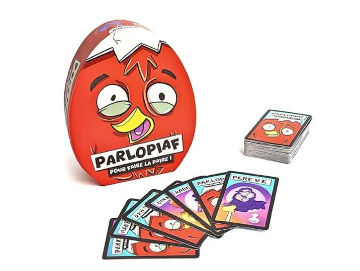Megableu PARLOPIAF - Hilarisch bordspel voor Adutes en kinderen vanaf 8 jaar - Sfeerkaartspel - Vind je partner om eieren te winnen - 3 tot 6 spelers - cadeau-idee