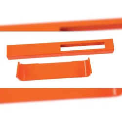 PROREGAL Farbcodierung Recyclingset für Wertstoffsammler Connector Bin | Aluminium | Orange