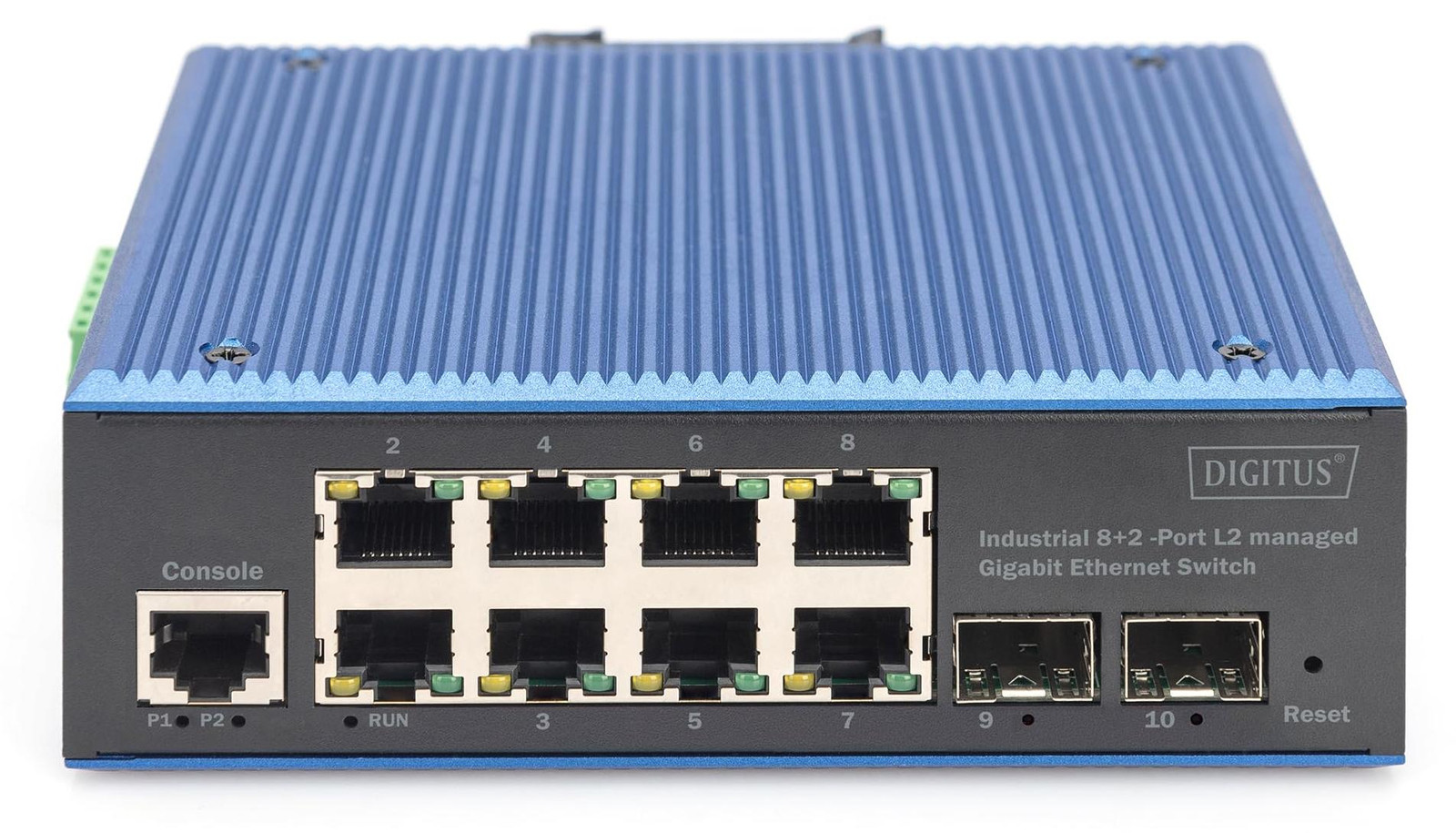 DIGITUS DN-651156 Industriële Gigabit Ethernet-switch L2 beheerd 8+2 poorten