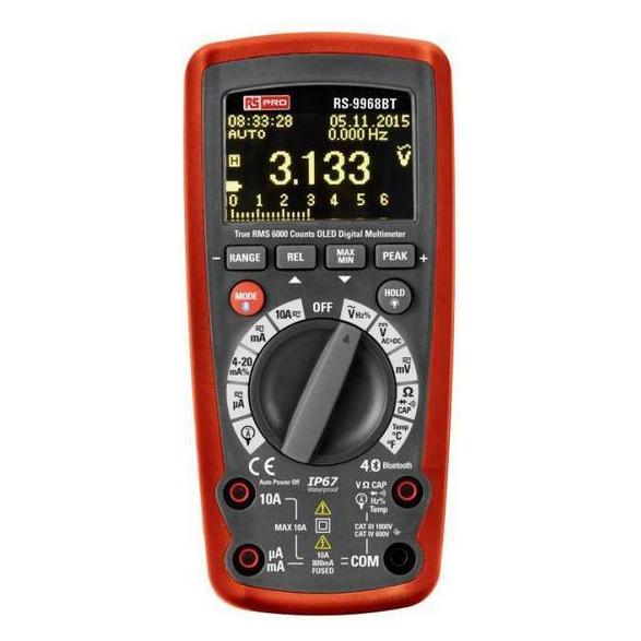RS PRO DT-9968BT Professional True RMS Digital (CAT IV 600V) (2048304)