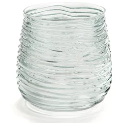 Vase strie mer rund 17 cm - Transparent Rund Amadeus Glas 17.5x17.5 cm