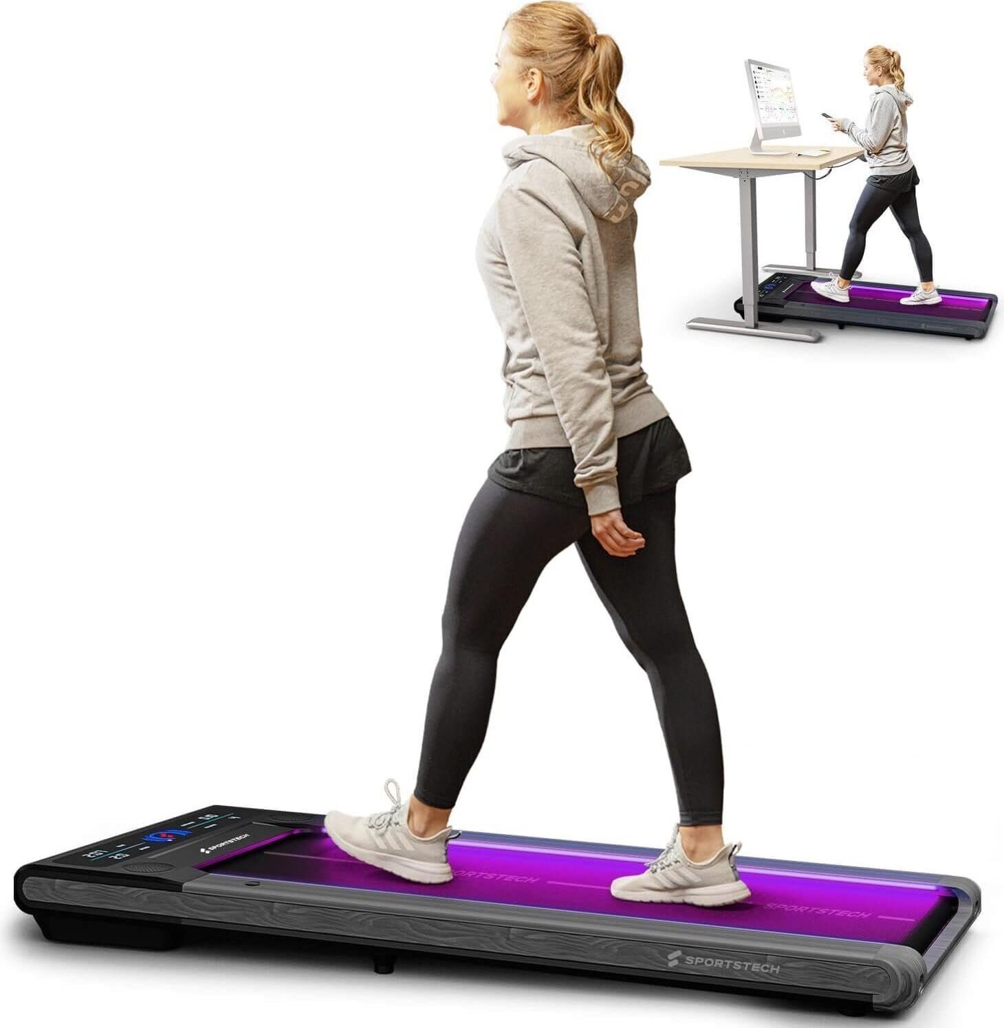 Walkingpad Elektrisches Laufband, Klappbar & Leise, Bis 136kg Belastung, Treadmill für Zuhause, Ideal für Fitness & Gesundheit