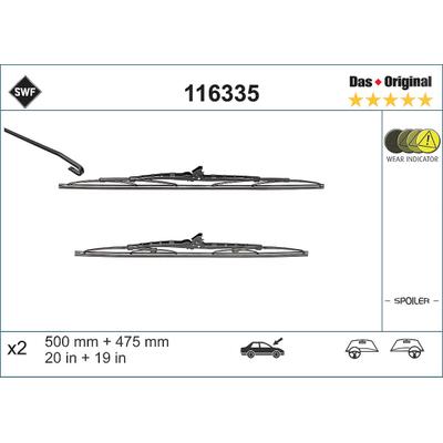 Swf Wischblatt [Hersteller-Nr. 116335] für Opel, Honda, Vauxhall