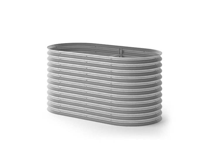 Vicco Komposter Garten, Silber, 160 x 82 cm, Silberfarben, Metall, Oval, 160x80x82 cm, Gartenzubehör, Gartenpflege, Gartengeräte