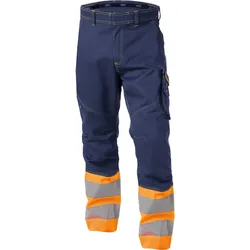 DASSY® Phoenix Warnschutz Bundhose - dunkelblau/neonorange - 42