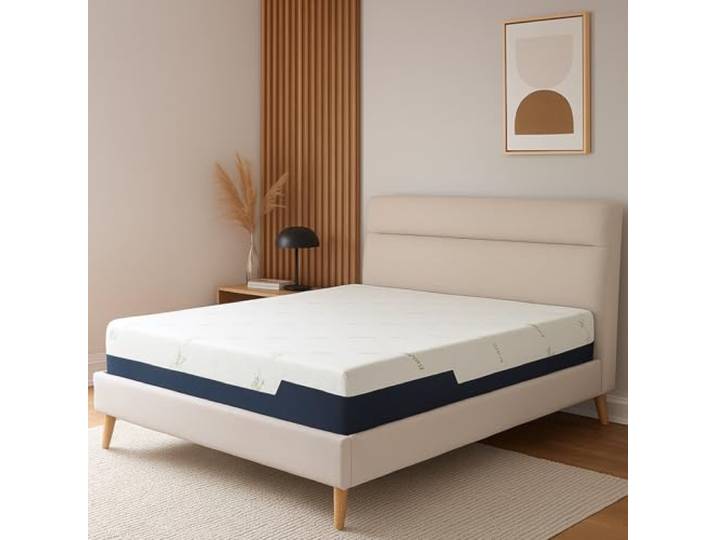 SAMPUR Original Matratze Memory-Schaum ergonomische Zonen Abnehmbarer und atmungsaktiver Bambusbezug (160 x 200 cm)