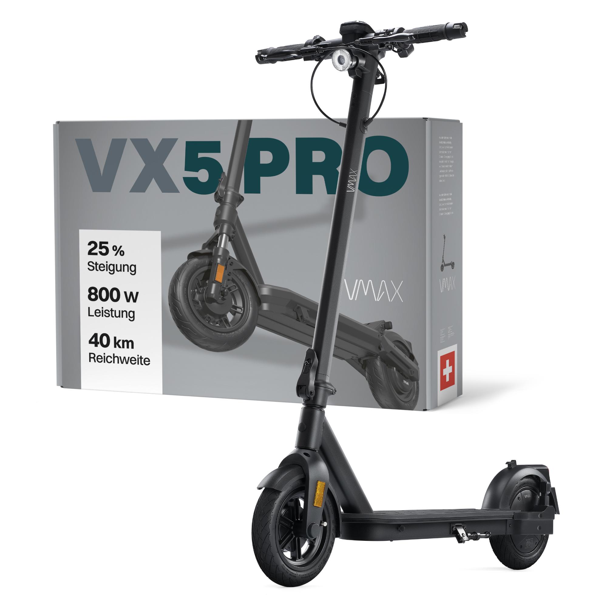 VMAX VX5 PRO GT E-Scooter mit Straßenzulassung (ABE), Elektroscooter mit Blinkern, Elektroroller Max.20km/h, 40 km Reichweite