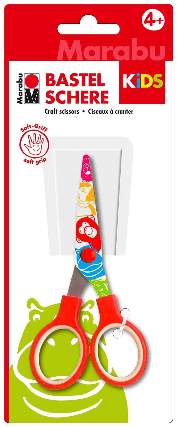 Marabu Kinderschere KiDS rot mit bedruckten Scherenblättern 13,0 cm 0318000000100