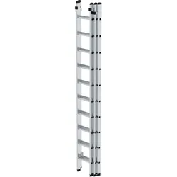 Munk, Leiter + Gerüst, Sprossen-Schiebeleiter 3-teilig ohne Traverse 3x10 Sprossen (Gerüst, 698 cm)
