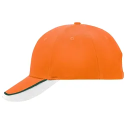Basecap "MB049" 6-Panel-Halfpipe-Sandwich - orange/dark-green/white