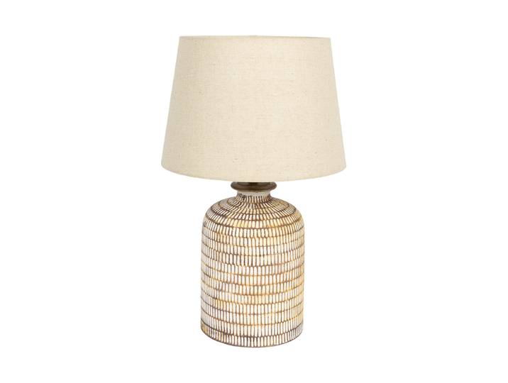 Design Tischlampe „Russel“ aus Keramik Beige Dutchbone
