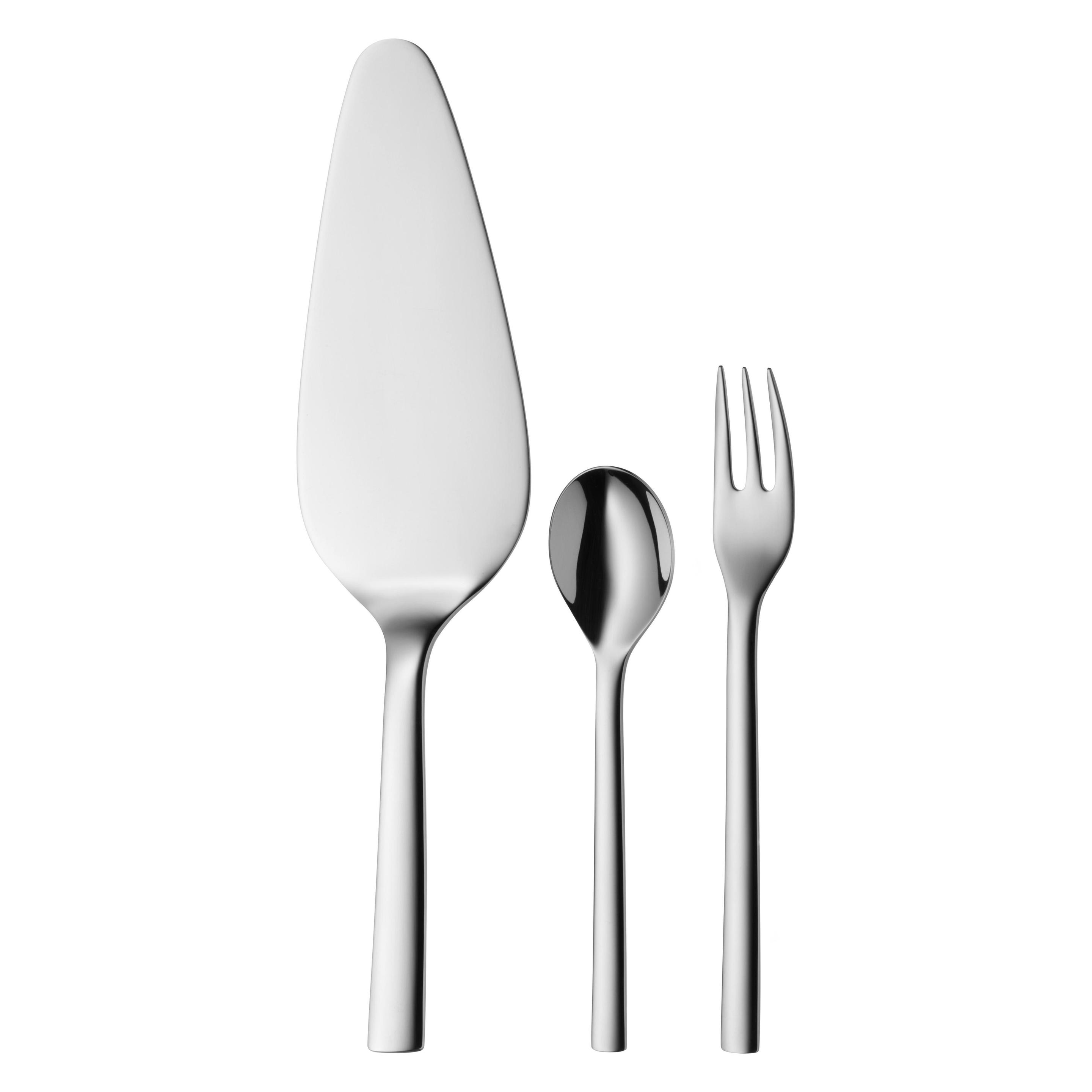 WMF Obst- Kuchenbesteck 13tlg 6 Personen Tortenheber Nuova Edelstahl 18/10 poliert (13 Stk., Besteck Set) (12.9137.6040)