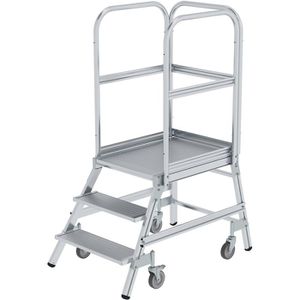 MUNK Podestleiter 50103, fahrbar, mit 3 Stufen