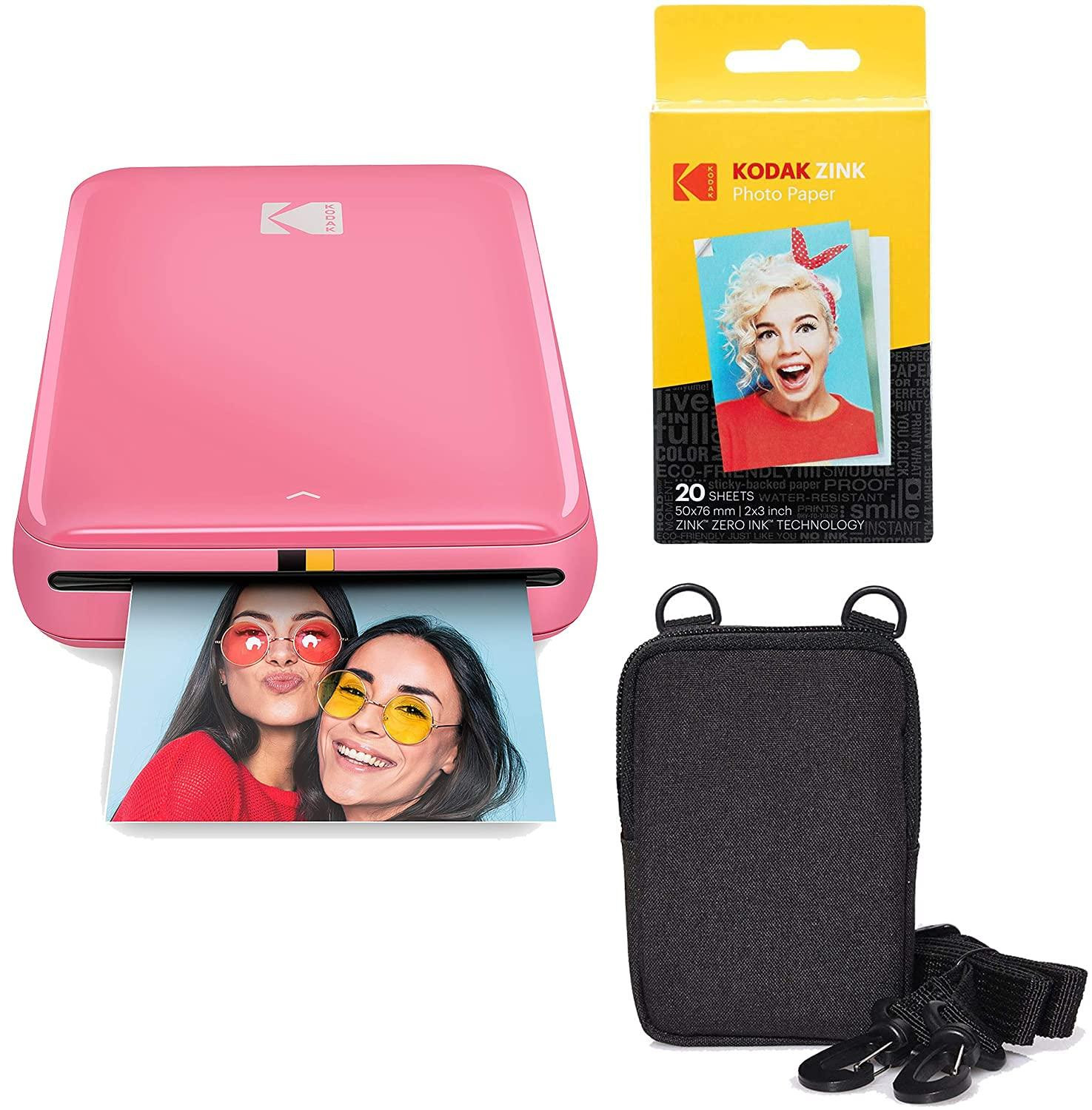 Kodak Step Fotoprinter: Draadloze mobiele fotoprinter met Zink-technologie, roze