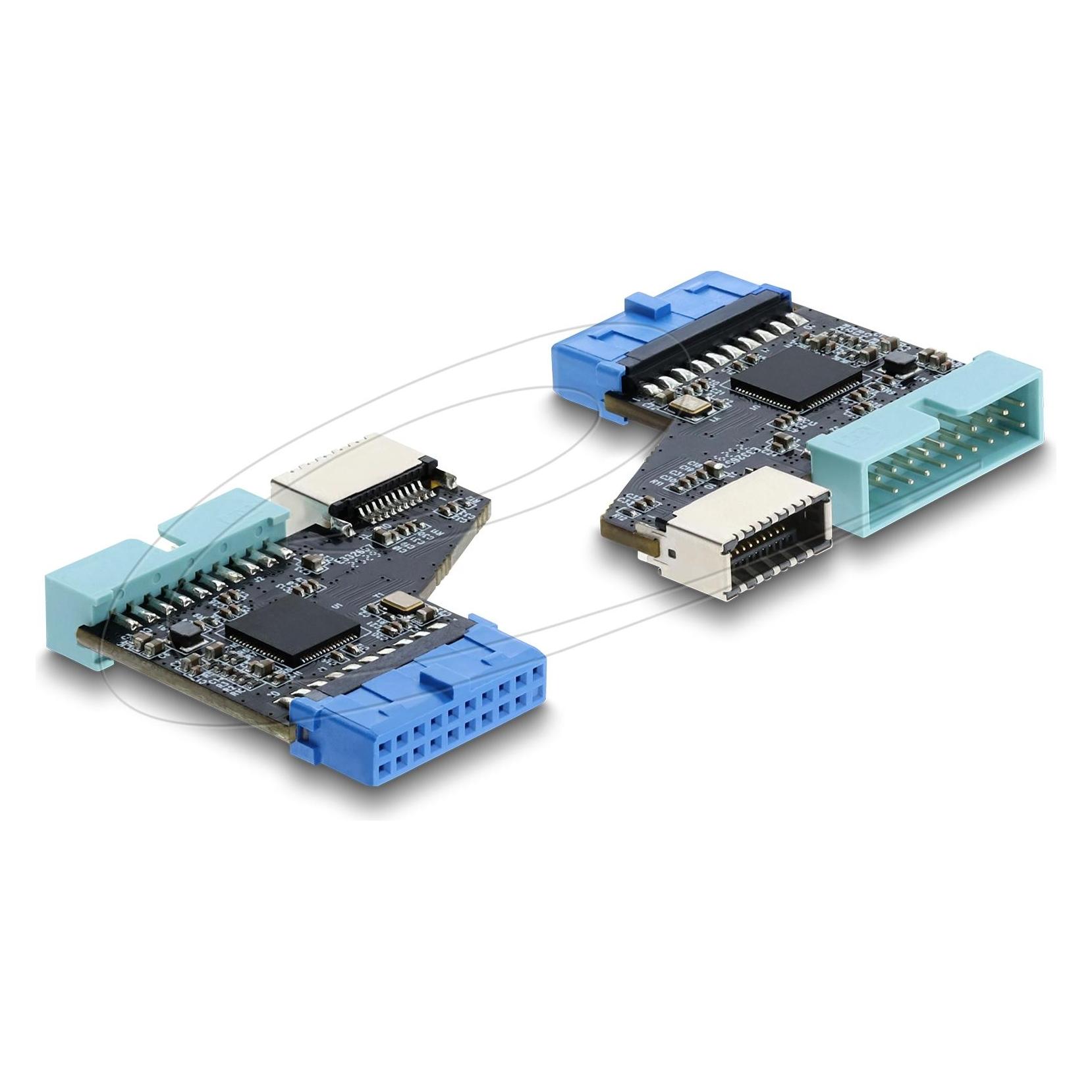 Delock USB 5 Gbps Hub 20 Pin Pfostenbuchse zu 1 x USB 5 Gbps (USB-A, 3 Ports) (67343)