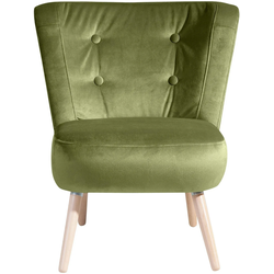 SESSEL Kassi Bezug Samtvelours Buche natur / oliv