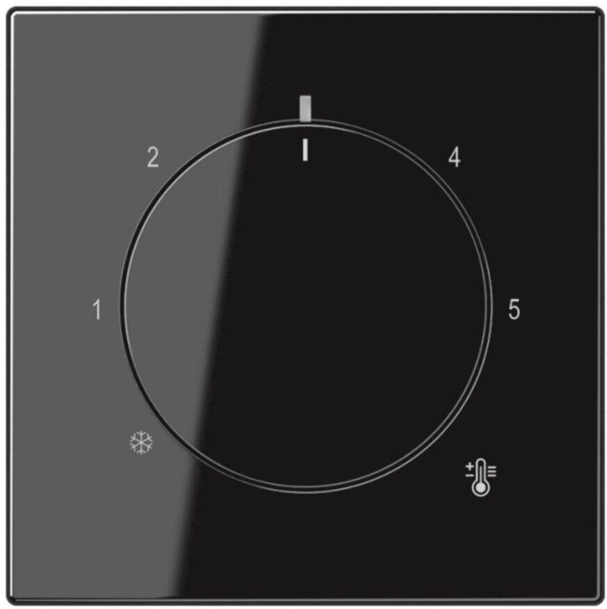 Jung Abdeckung Thermostat LS1749BFSW schwarz glänzend)