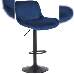 CLP Barhocker Solon Schwarz blau/Samt