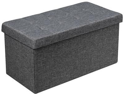 Costway 31.5 Inch Fabric Foldable Storage with Removable Storage Bin-Dark Gray