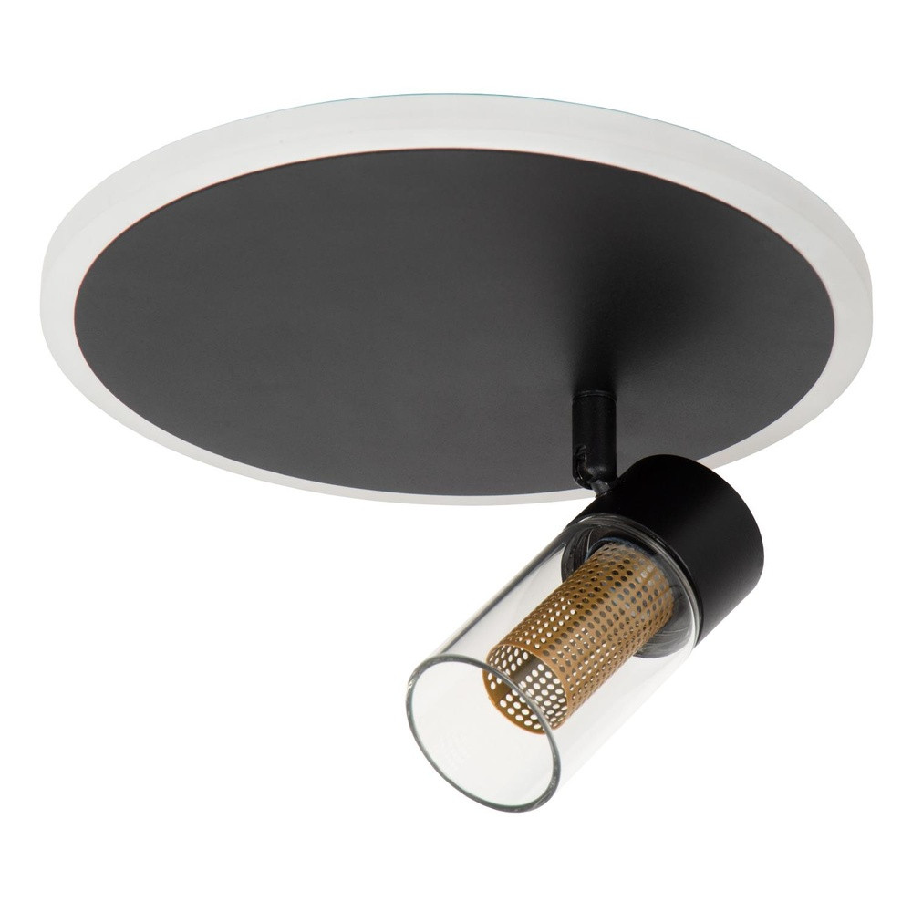 Lucide Everina Strakke Plafondlamp - Zwart - Ø 23 cm