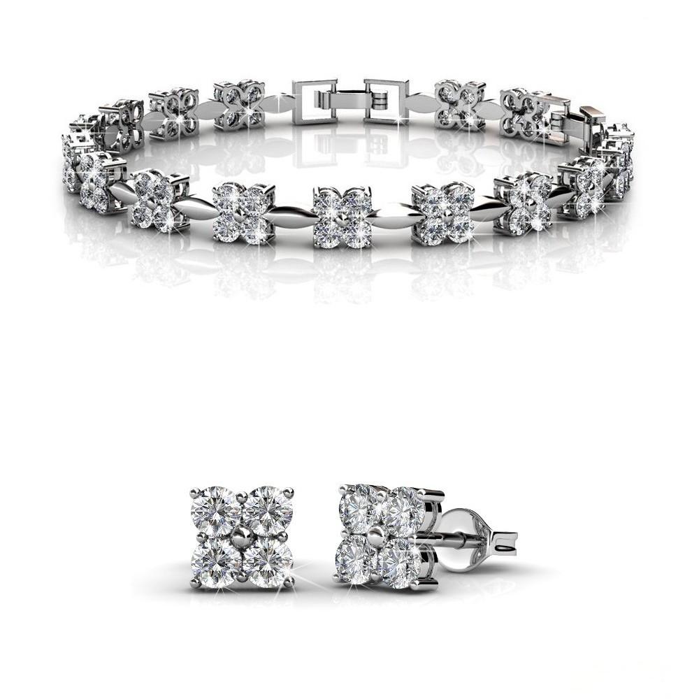 Sweet Square Sets - Zilver en Kristal