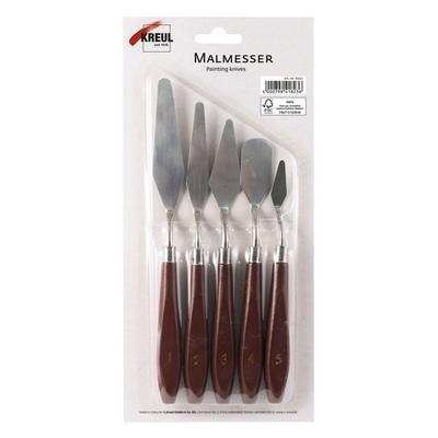 KREUL Malmesser 5er Set mit Metallklingen & Holzgriffen
