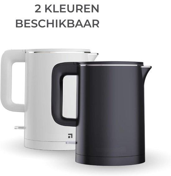 WAN MK-6061 Elektrische Waterkoker – 1 Liter – 1000W – Dubbelwandig – 360 Graden Draaivoet – Zwart