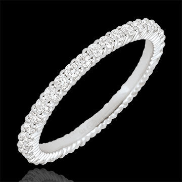 Edenly Weissgold Strahlender Trauring- 38 Diamanten - 18 karat