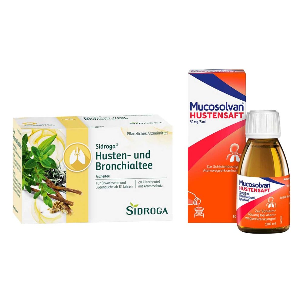 Sidroga Husten- und Bronchialtee + Mucosolvan Hustensaft 08106790